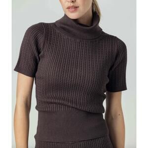NEW SUNDAYS dione turtleneck sweater in chocolate
